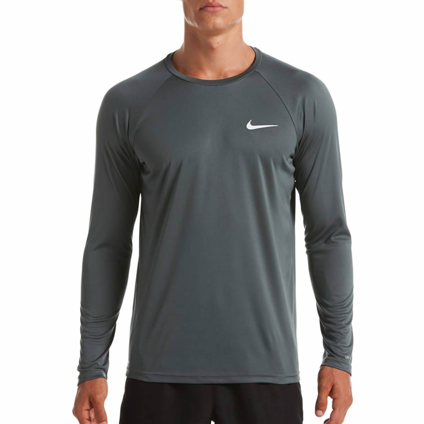 Camiseta Manga Longa Nike Essential Hydrog UV Su22 Grafite - Masculina ...