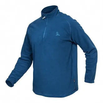 Blusa Fleece Curtlo Zip Azul - Masculina