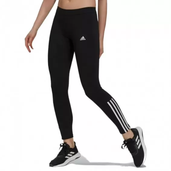 Calça feminina adidas legging 3 sales stripes preta
