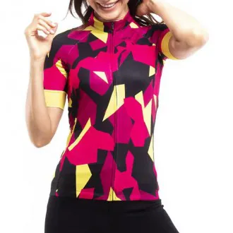 Camisa Ciclismo Manga Curta Scape Jungle - Feminina