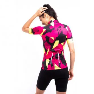 Camisa Ciclismo Manga Curta Scape Jungle - Feminina