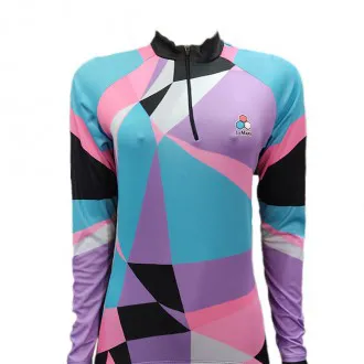 Camisa Ciclismo Manga Longa LMB Abstracto - Feminina