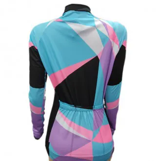 Camisa Ciclismo Manga Longa LMB Abstracto - Feminina