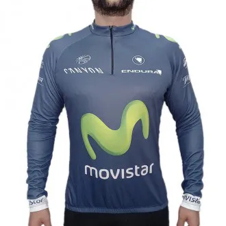 Camisa Ciclismo Manga Longa LMB Movistar 2016 - Masculina