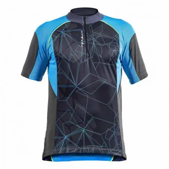 Camisa Ciclismo Poker Dare com Ziper Chumbo+Verde - Masculina