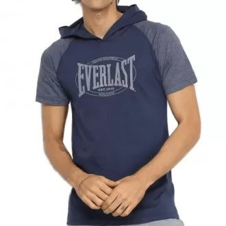 Camiseta Everlast Capuz Azul+Cinza - Masculina