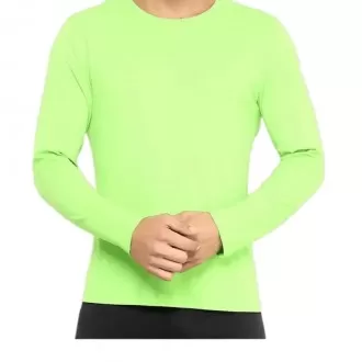 Camiseta Fila Fluor Verde Neon Manga Longa - Masculina