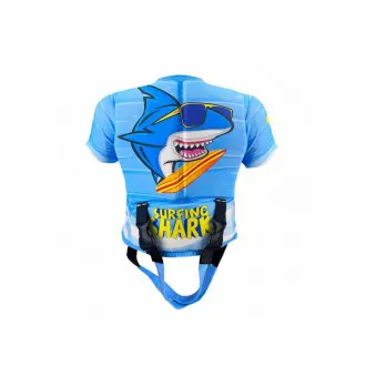 Camiseta Flutuadora Infantil Vopen Surfing Shark