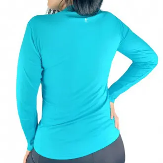 Camiseta Lupo Sport AF Gola U Repelente UV Azul - Feminina