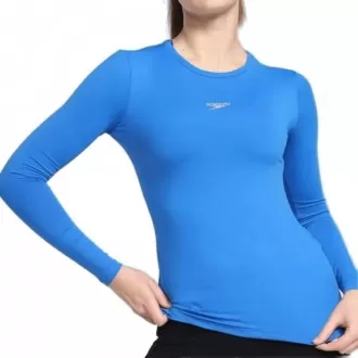 Camiseta Manga Longa Speedo UV Protection Azul - Feminina