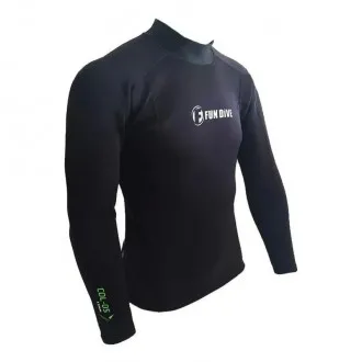 Camiseta Neoprene Tam.M e GG Manga Longa Fun Dive 1.5mm Preta - Masculina
