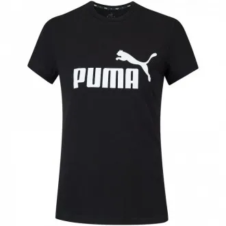 Camiseta Puma Ess Logo Tee Preta - Feminina