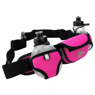 Cinto de Hidratação com 2 Garrafas Skyhill Rosa