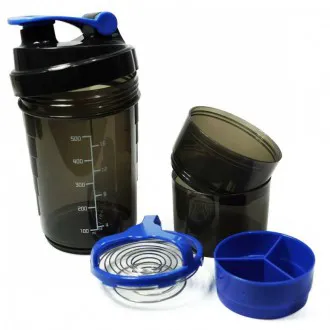Coqueteleira rsSport Shaker 500ml Preta+Azul