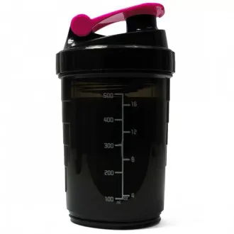 Coqueteleira rsSport Shaker 500ml Preta+Rosa