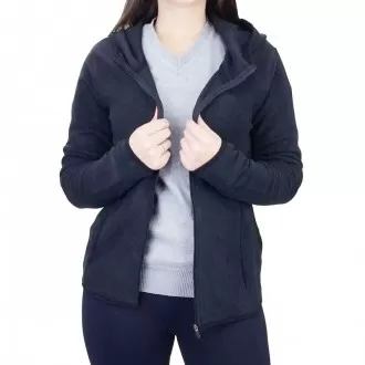 Jaqueta Fleece Lupo Sport AF com Capuz Preta - Feminina