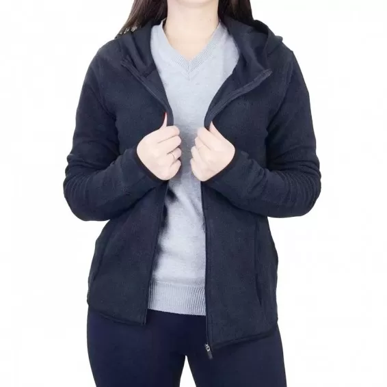 Jaqueta Fleece Lupo Sport AF com Capuz Preta - Feminina - Top Radical