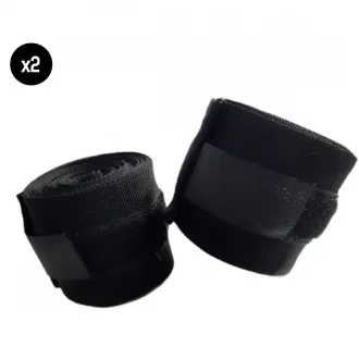 Kit 2 Bandagem Elástica LFighter 3 Metros Preta