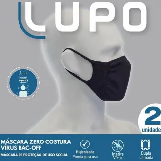 Kit 2 Máscaras Lupo Sport AU Zero Cost. K2 Preto