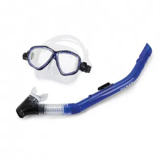 Kit Mergulho Máscara+Snorkel Mormaii Ocean Azul