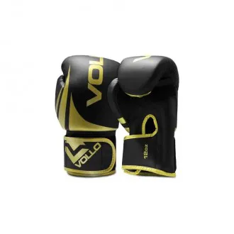 Luva de Boxe 10oz e 12oz Vollo Training Preta+Dourada