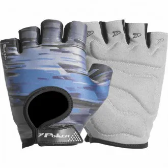 Luva Esportiva Gel Poker Battle Preta+Chumbo