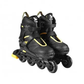 Patins Inline Profissional Atrio Regulável Adulto Preto+Amarelo