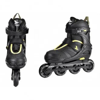 Patins Tamanho 33 a 36 Inline Profissional Atrio Regulável Adulto Preto+Amarelo