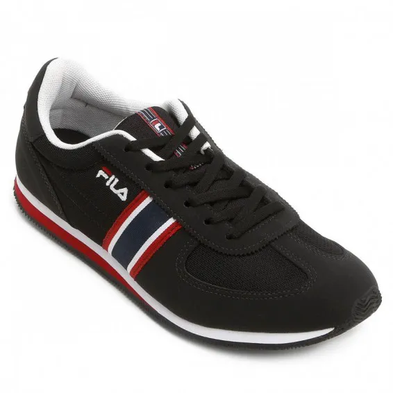 T nis Casual Tam.40 Fila F Retro Preto Masculino Top Radical