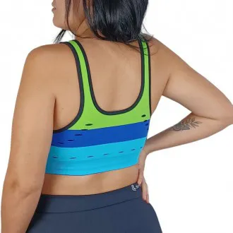 Top Lupo Sport AF Double Colors Preto+Verde - Feminino