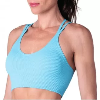 Top Lupo Sport AF LS Canelado Azul - Feminino